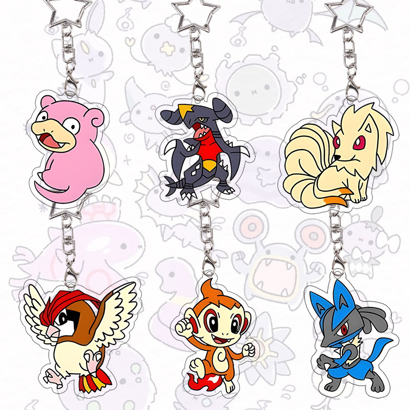 Supply Event - Slowpoke Garchomp Acrylic Keychain Anime Ninetales