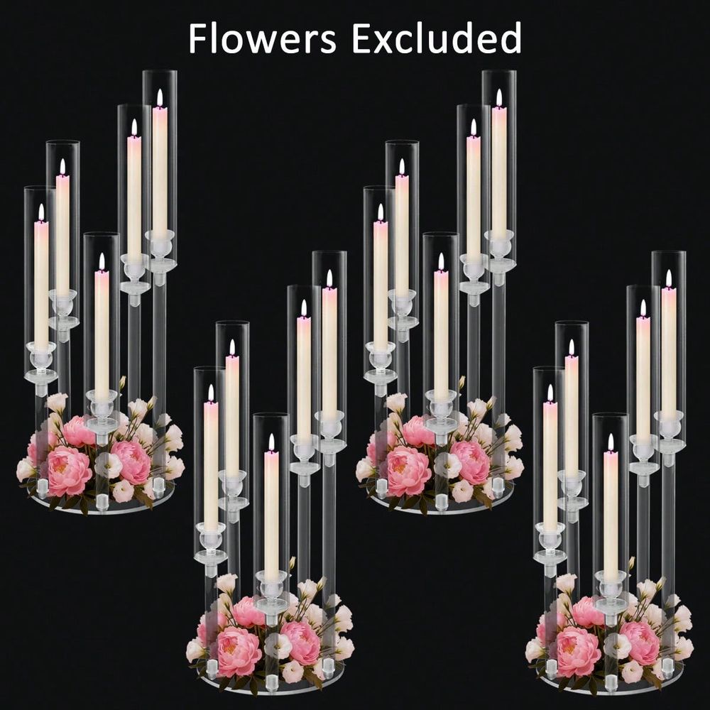 Centerpiece Stick - 5 Arm Acrylic Candelabra For Table