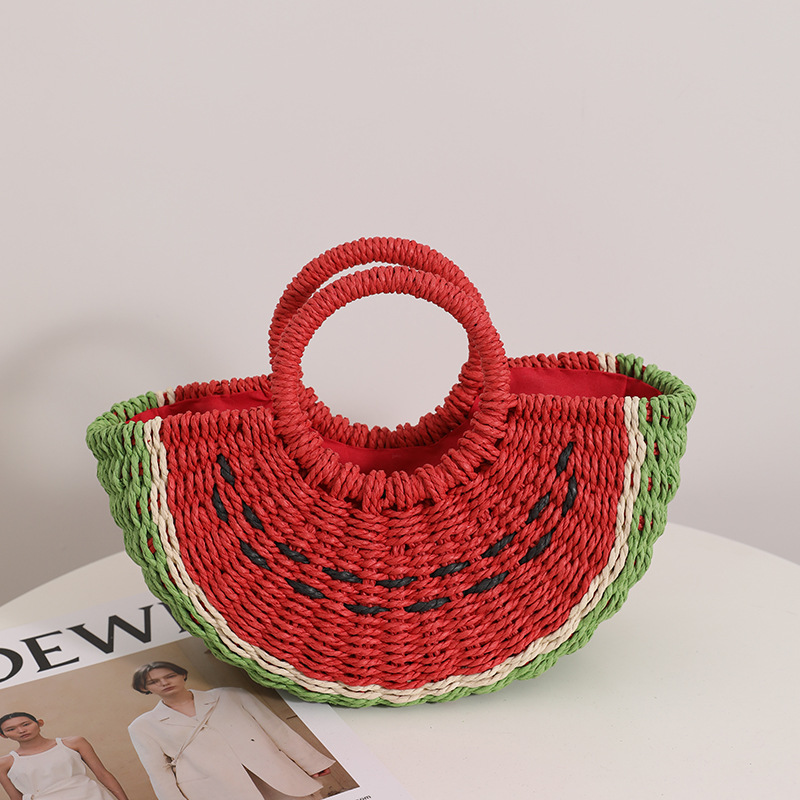 Paper Straw Color - Cute Watermelon Straw Bag Candy Color