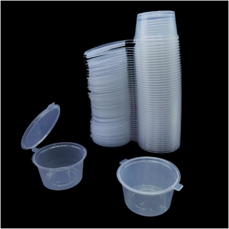 Plastic Cup 50Pcs - Disposable Clear Plastic Sauce Cups with