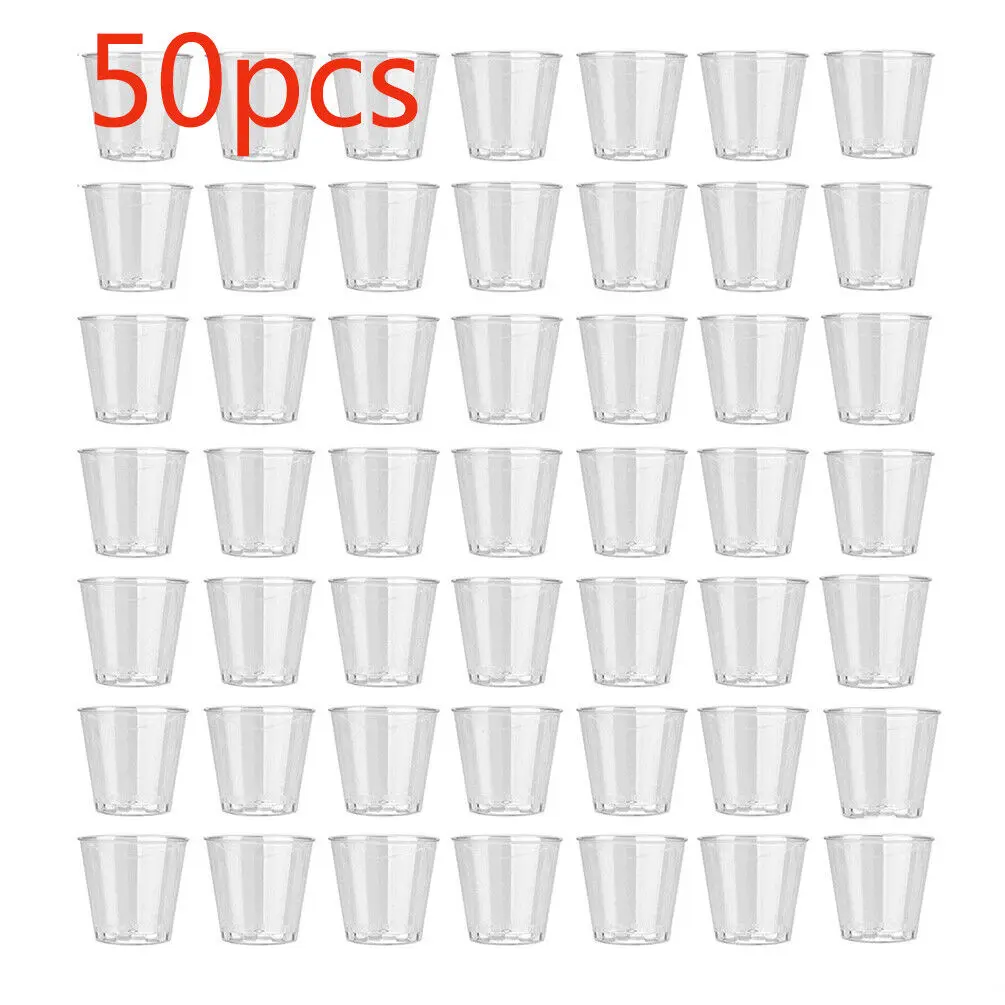 Plastic Cup 50Pcs - 35ml 50 X Clear Plastic Jelly