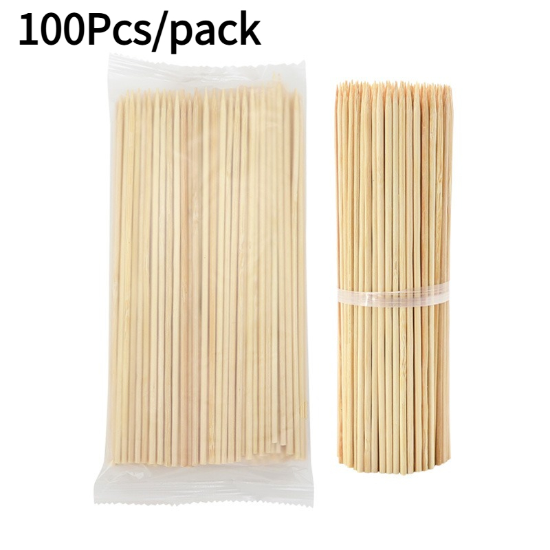 100Pcs Disposable Bamboo Skewe - Cotton Candy Cone ulasan dan harga