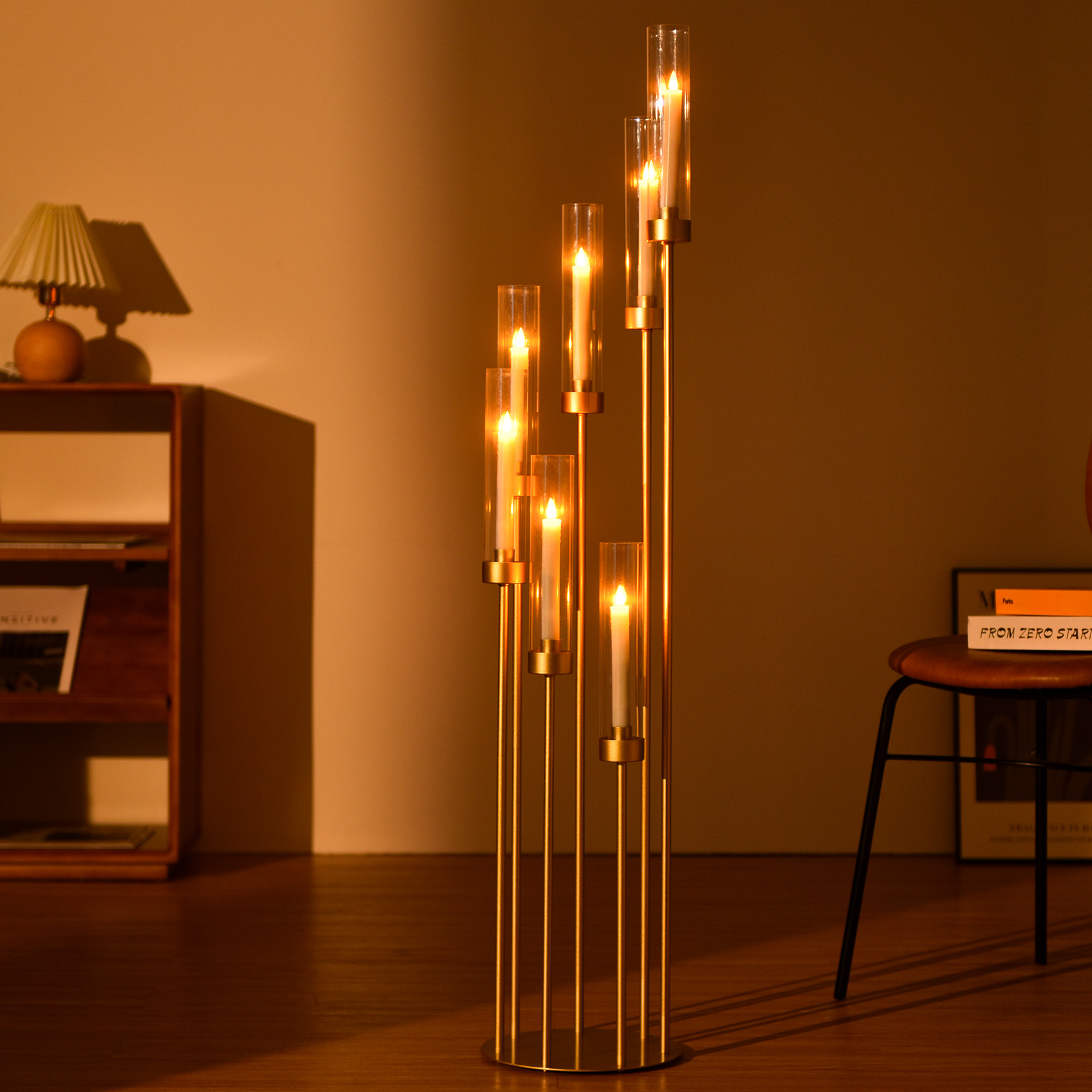 4 Sets 7-Arm Gold Floor Candel - Centerpiece Stick ulasan dan harga