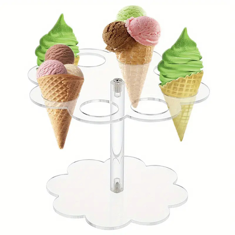 Ice Cream Cone Holder Acrylic  - Cotton Candy Cone ulasan dan harga