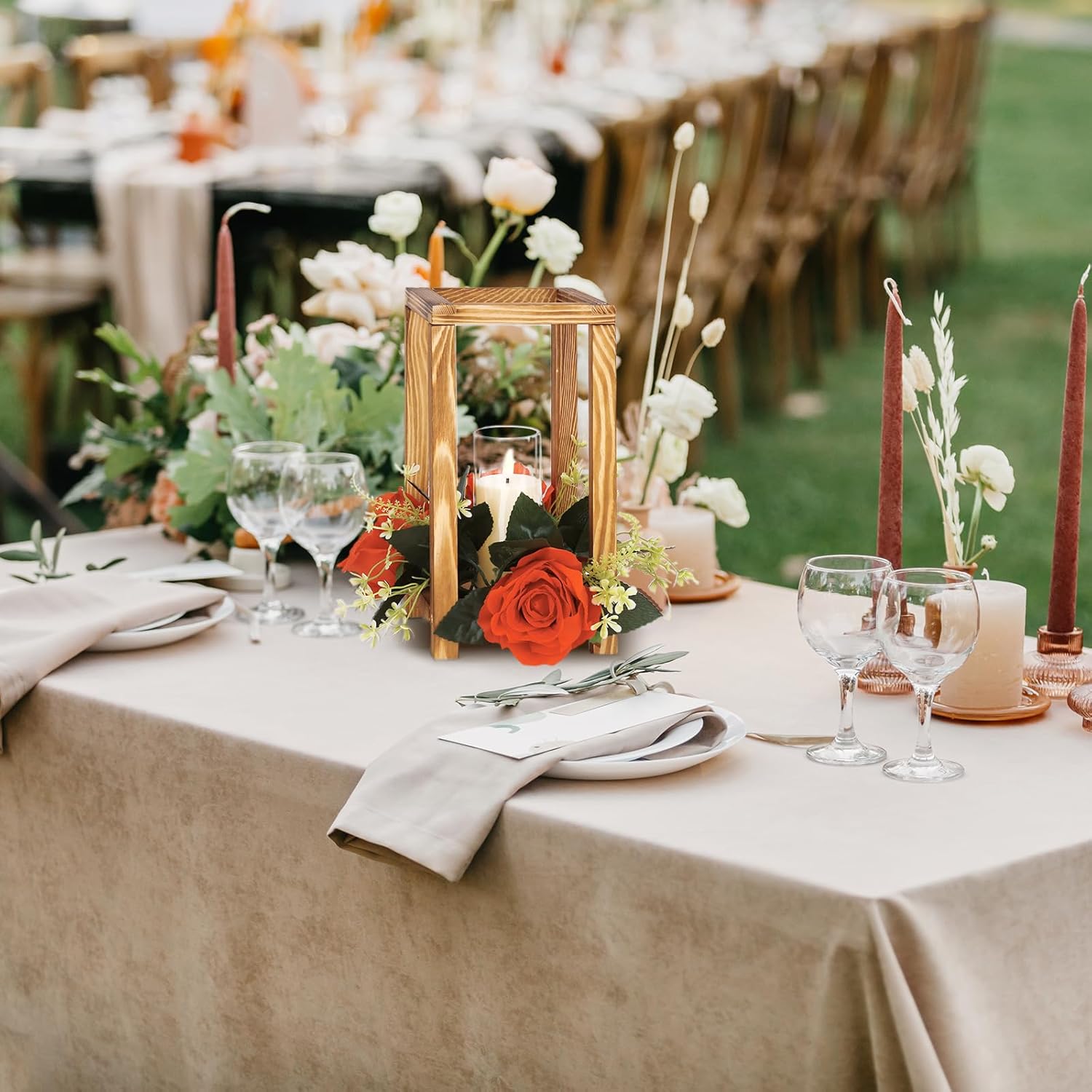 1 Piece Wooden Wedding Lantern - Centerpiece Stick ulasan dan harga