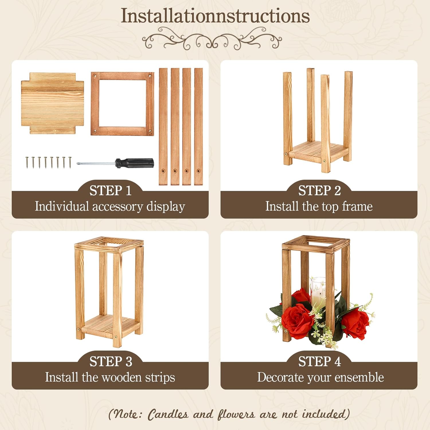 1 Piece Wooden Wedding Lantern - Centerpiece Stick ulasan dan harga