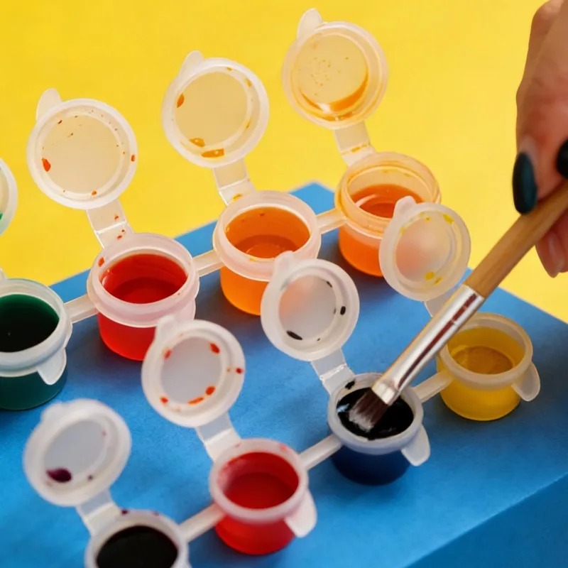 10/30/50PCS Empty Paint Pots M - Plastic Cup 50Pcs ulasan dan harga