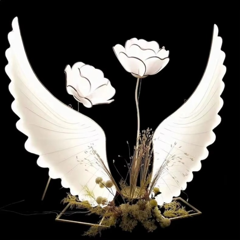 Glowing Angel Wings Light Prop - Event & Party Supply ulasan dan harga