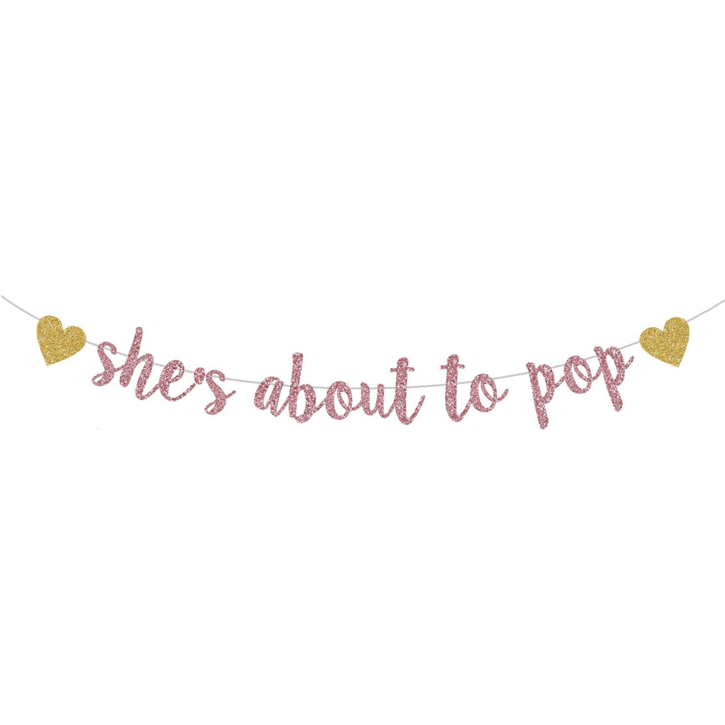 She's About to Pop Banner,Rose - Party Banner Gold ulasan dan harga