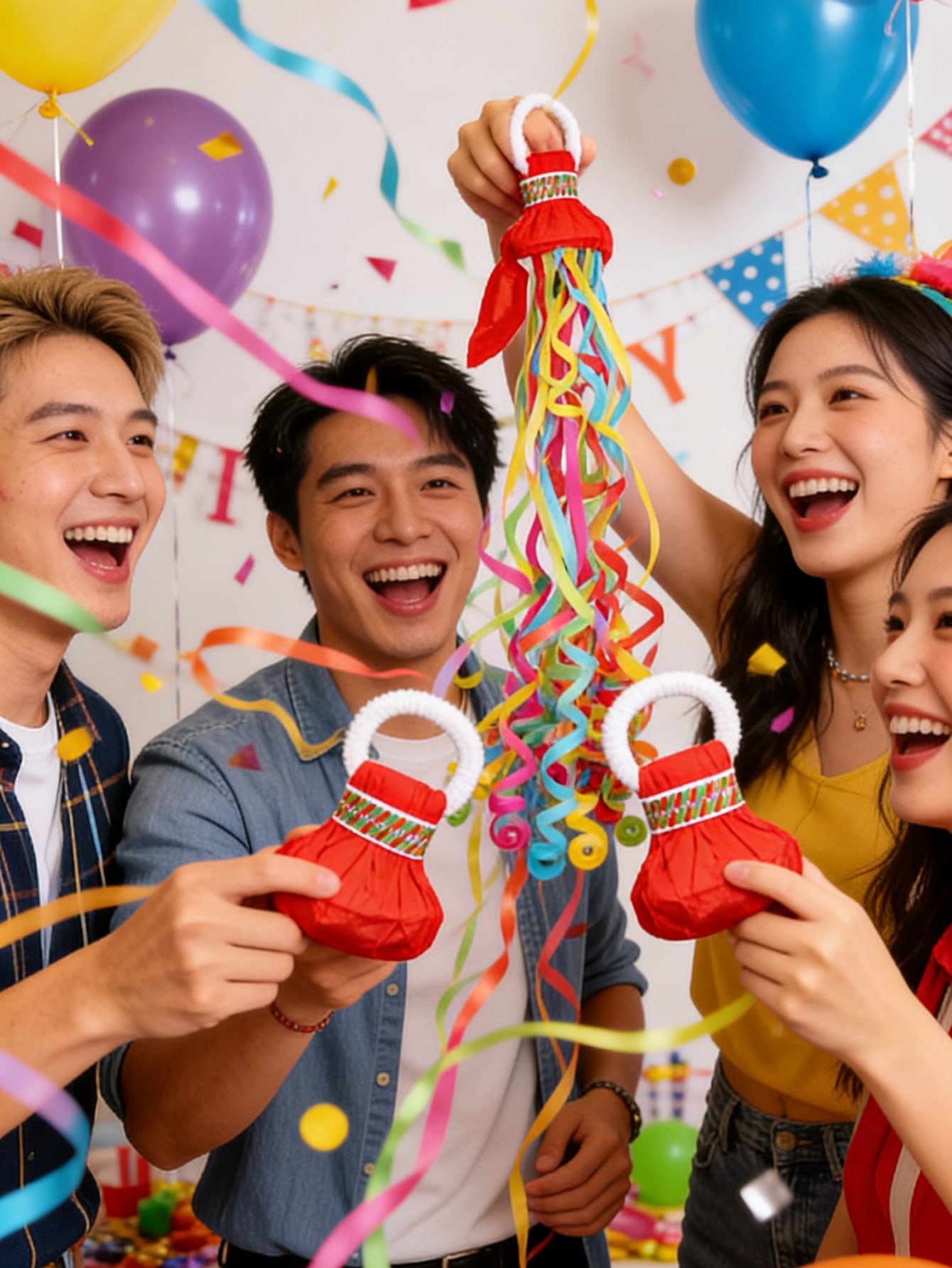 2/5/10 PackColorful Confetti C - Confetti Cannon Tube ulasan dan harga