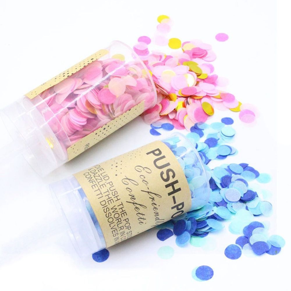 1Pcs Round Push Up Confetti Po - Confetti Cannon Tube ulasan dan harga