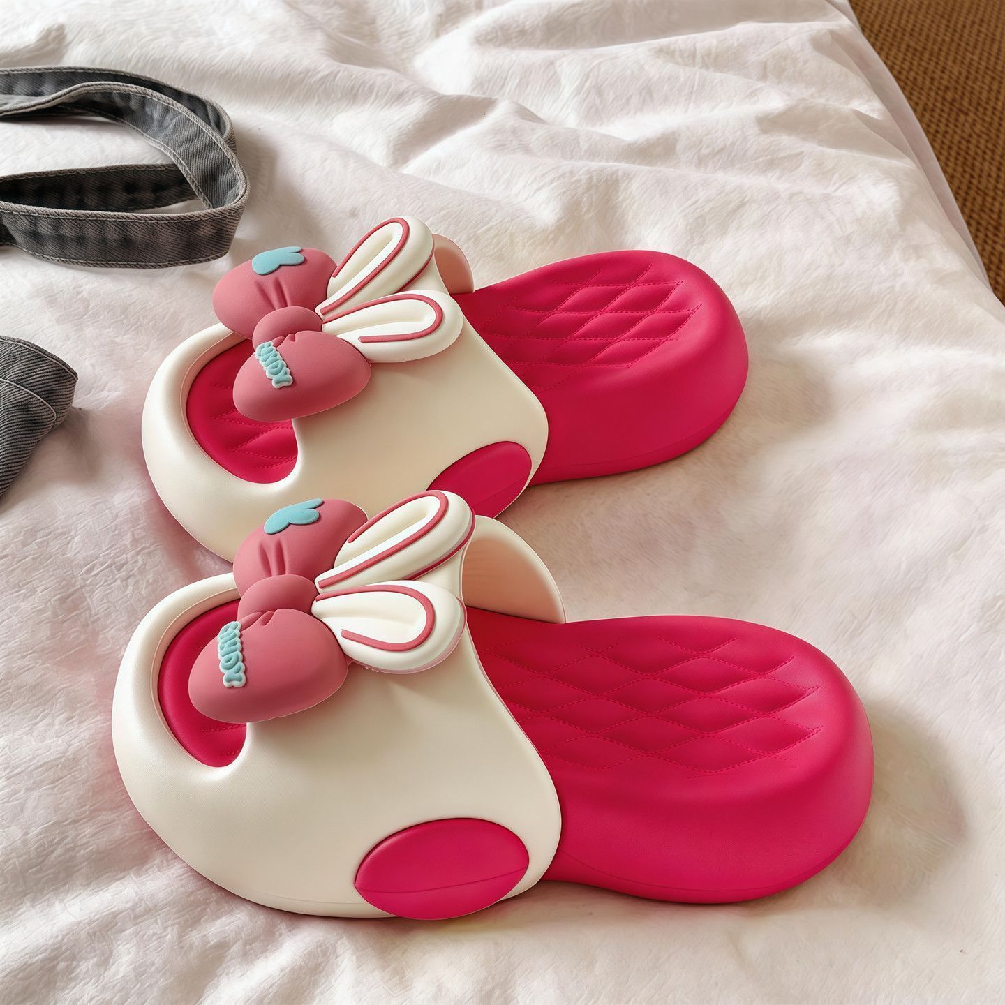 Cute Bow Rabbit Ear Platform S - Cotton Candy Cone ulasan dan harga