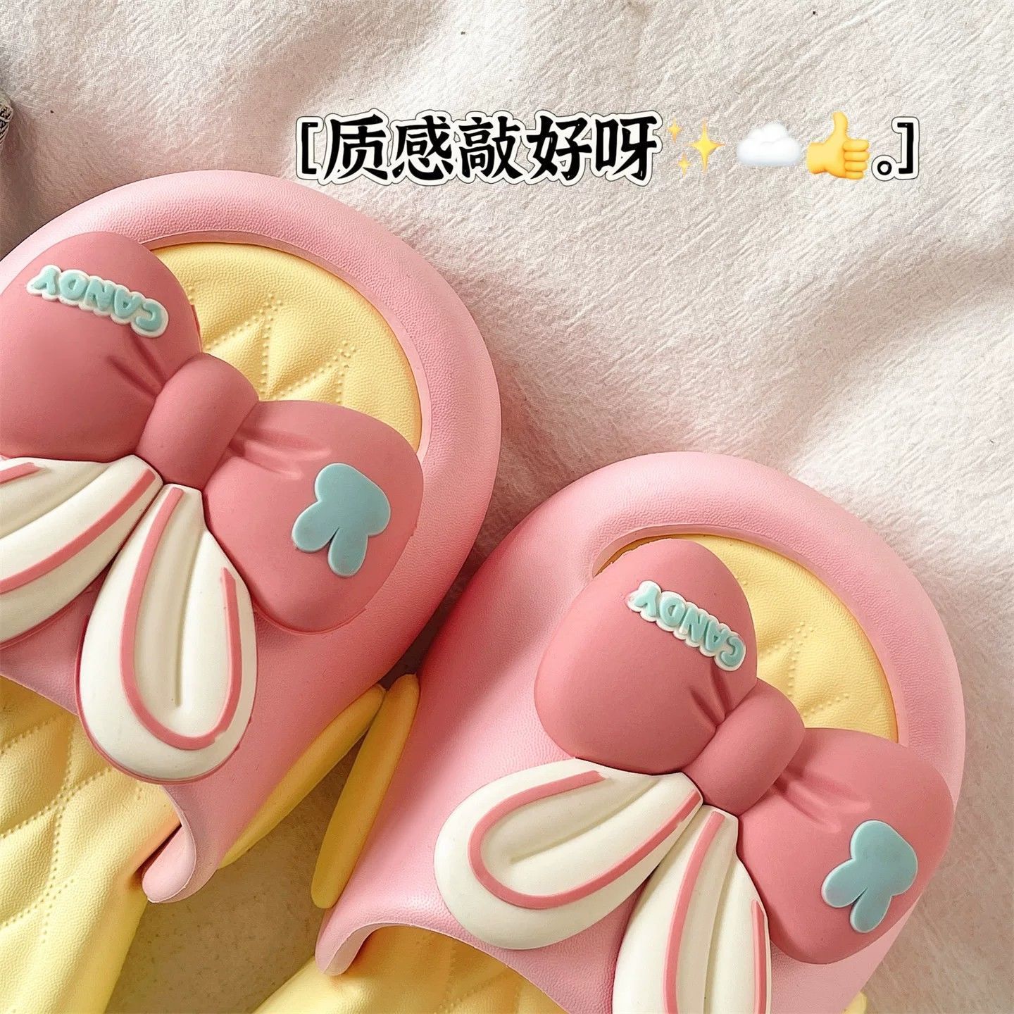 Cute Bow Rabbit Ear Platform S - Cotton Candy Cone ulasan dan harga