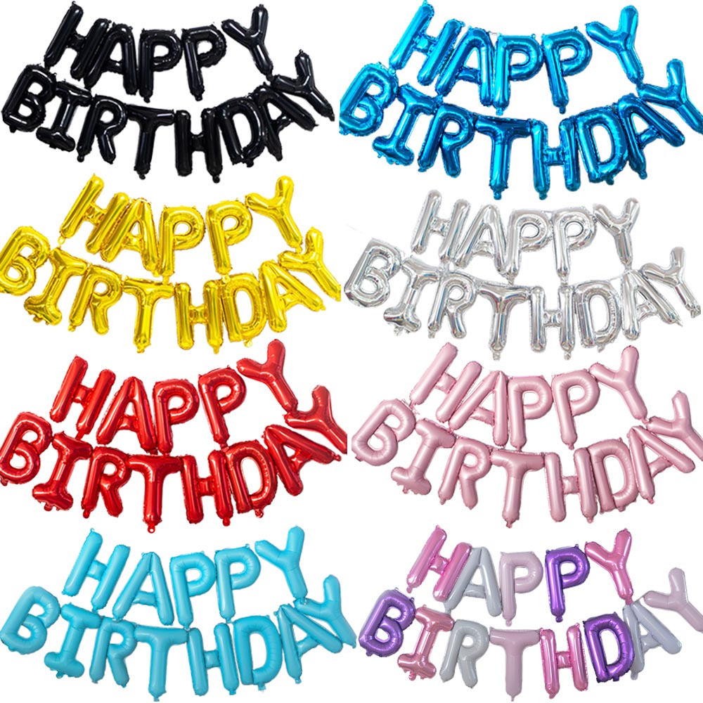 Happy Birthday Decoration Ball - Party Banner Gold ulasan dan harga