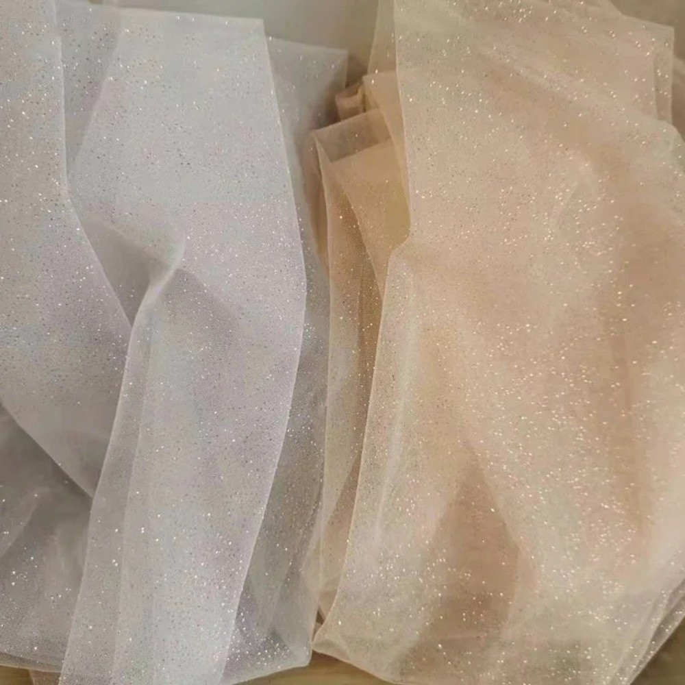 New 45cmX150cm Mesh Sparkle Fa - Glitter Tablecloth ulasan dan harga