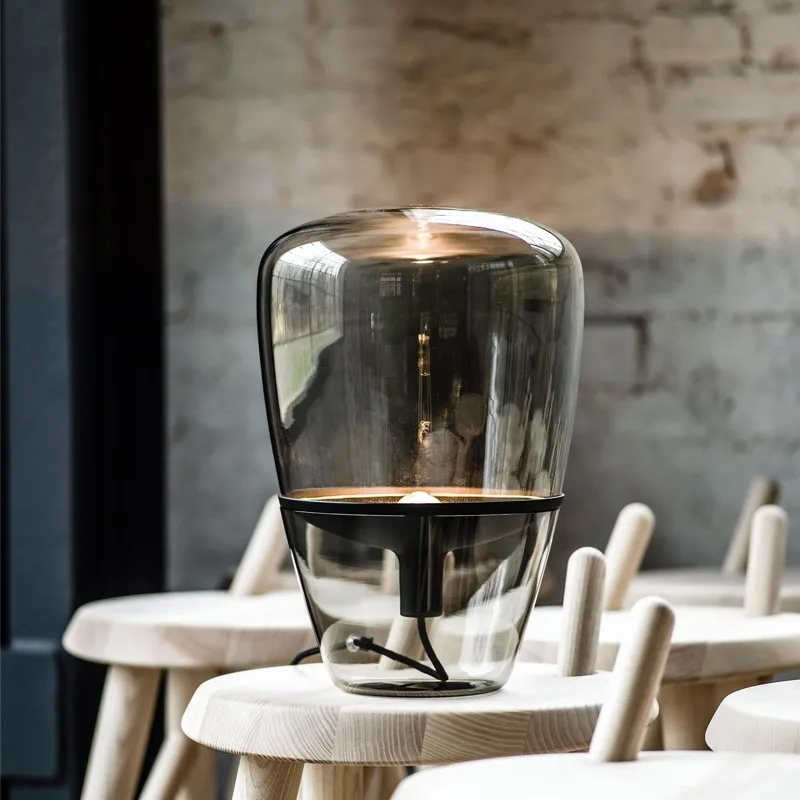 Glass Table Lamp Czech Designe - Led Balloon Light ulasan dan harga