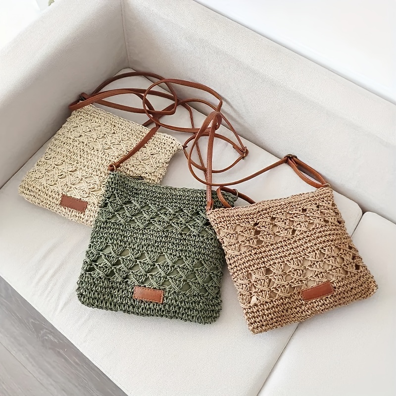 Chic Handmade Paper Straw Cros - Paper Straw Color ulasan dan harga