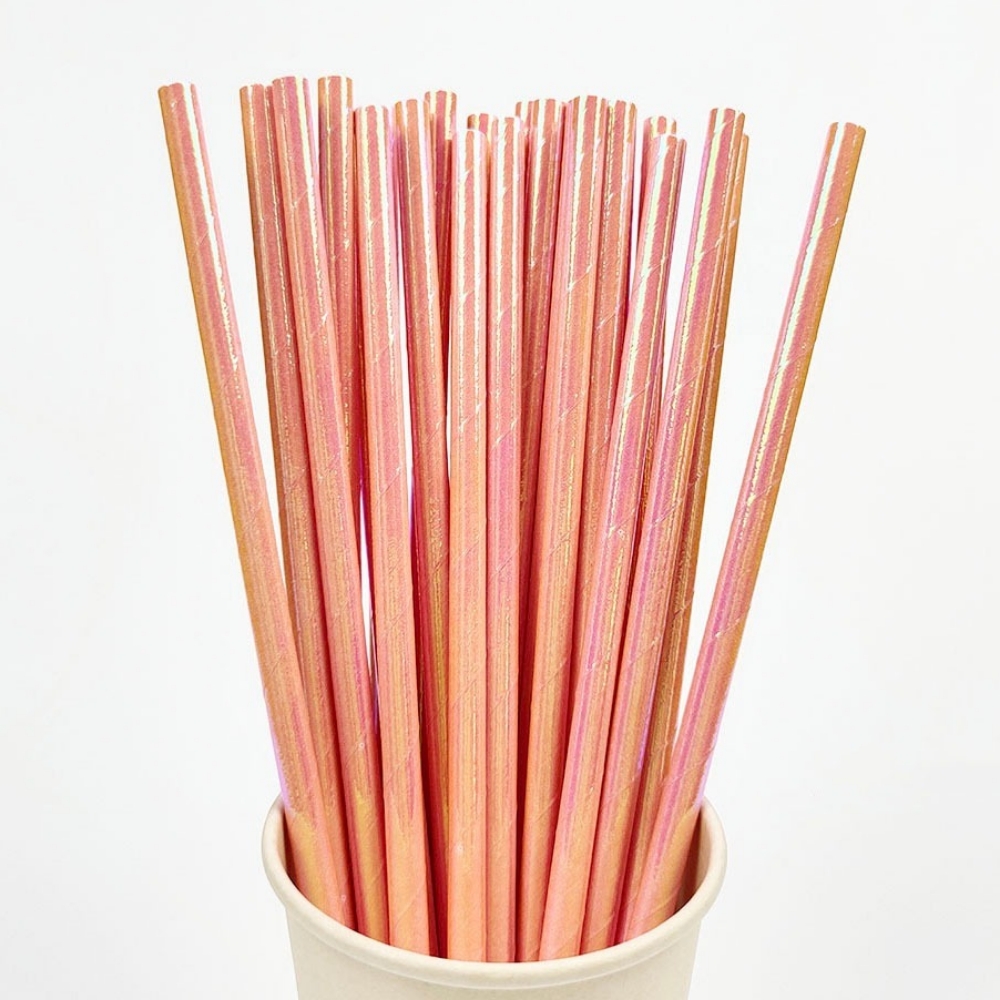 25Pcs Pearlescent Bronzing Pap - Paper Straw Color ulasan dan harga