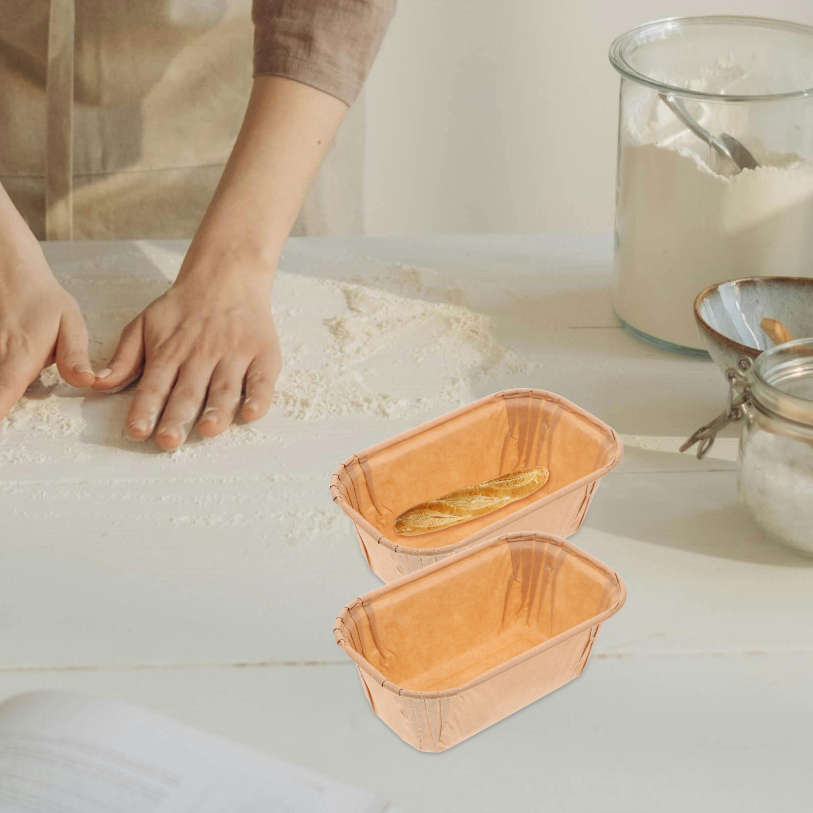 50Pcs Paper Baking Cups Rustic - Plastic Cup 50Pcs ulasan dan harga