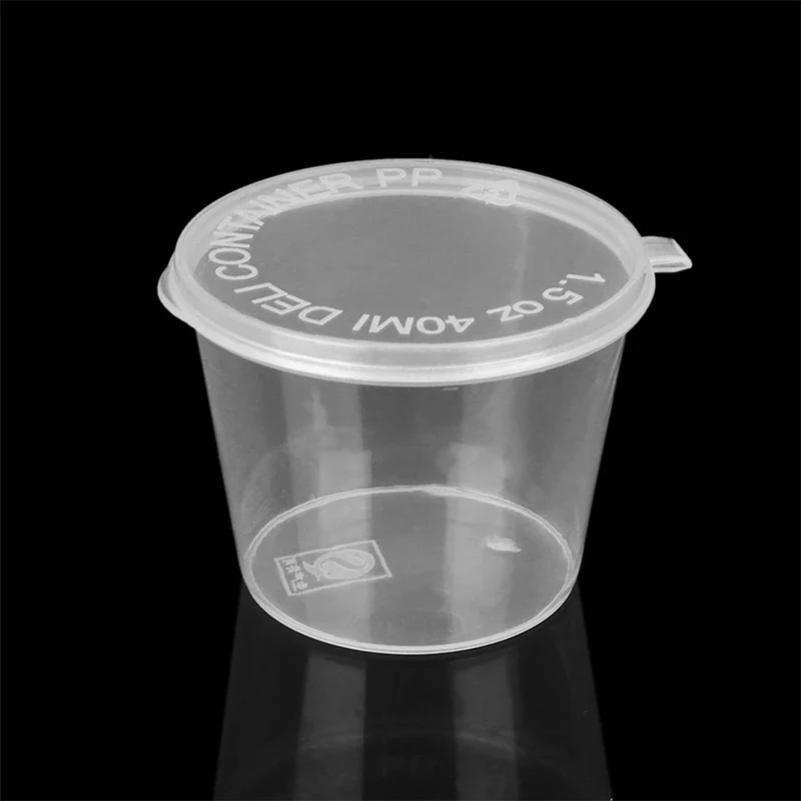 50Pcs Plastic Sauce Jars with  - Plastic Cup 50Pcs ulasan dan harga