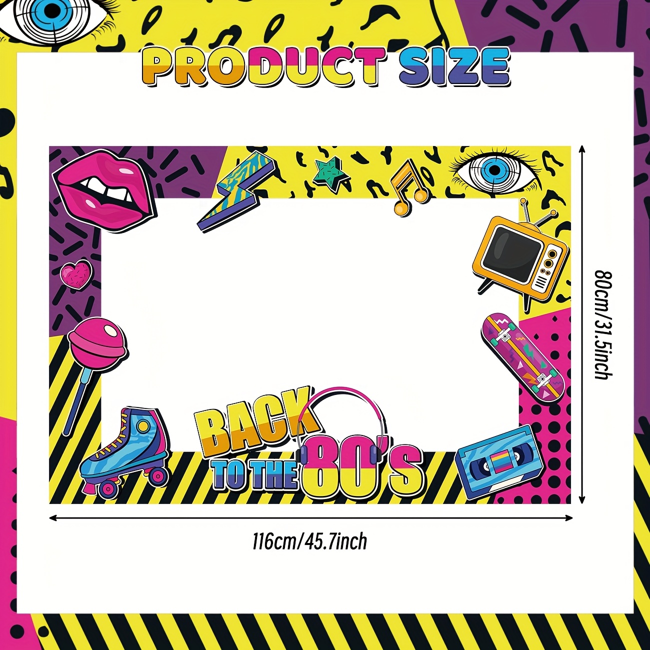 Back to The 80s Party Photo Bo - Photo Booth Frame ulasan dan harga