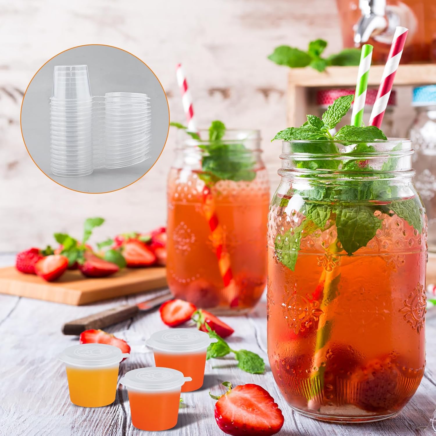 Disposable Clear Plastic Sauce - Plastic Cup 50Pcs ulasan dan harga