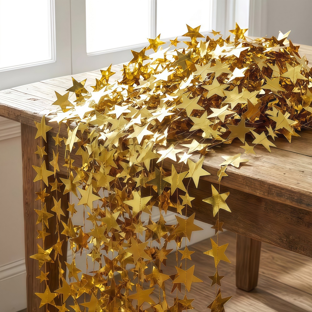 1pc 4m/157.48inch Gold Silver  - Party Banner Gold ulasan dan harga