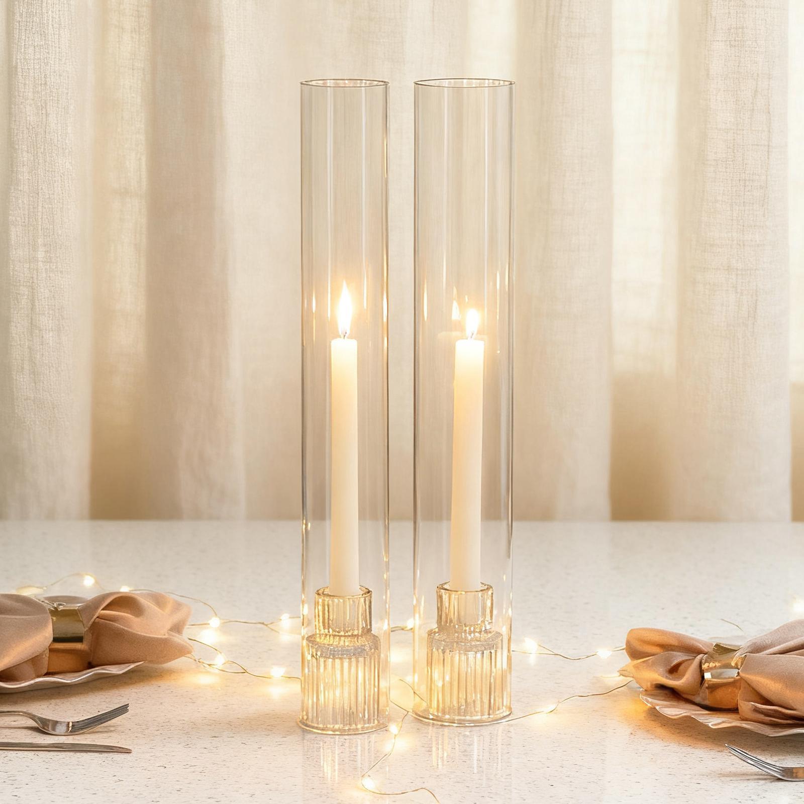 Luxury Glass Pillar Candlestic - Centerpiece Stick ulasan dan harga