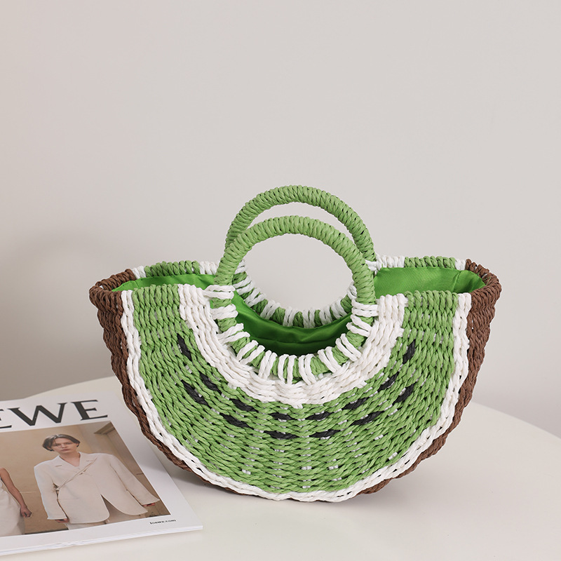 Cute Watermelon Straw Bag Cand - Paper Straw Color ulasan dan harga