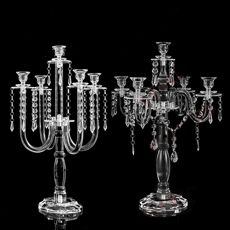 Clear Candle Holders 5 Arms Ac - Centerpiece Stick ulasan dan harga