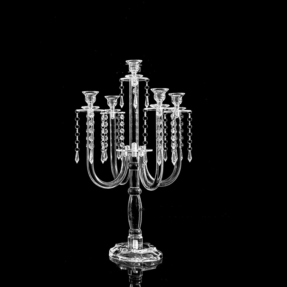 Clear Candle Holders 5 Arms Ac - Centerpiece Stick ulasan dan harga