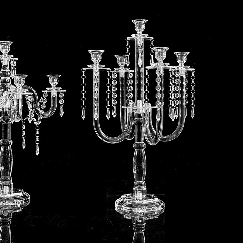 Clear Candle Holders 5 Arms Ac - Centerpiece Stick ulasan dan harga