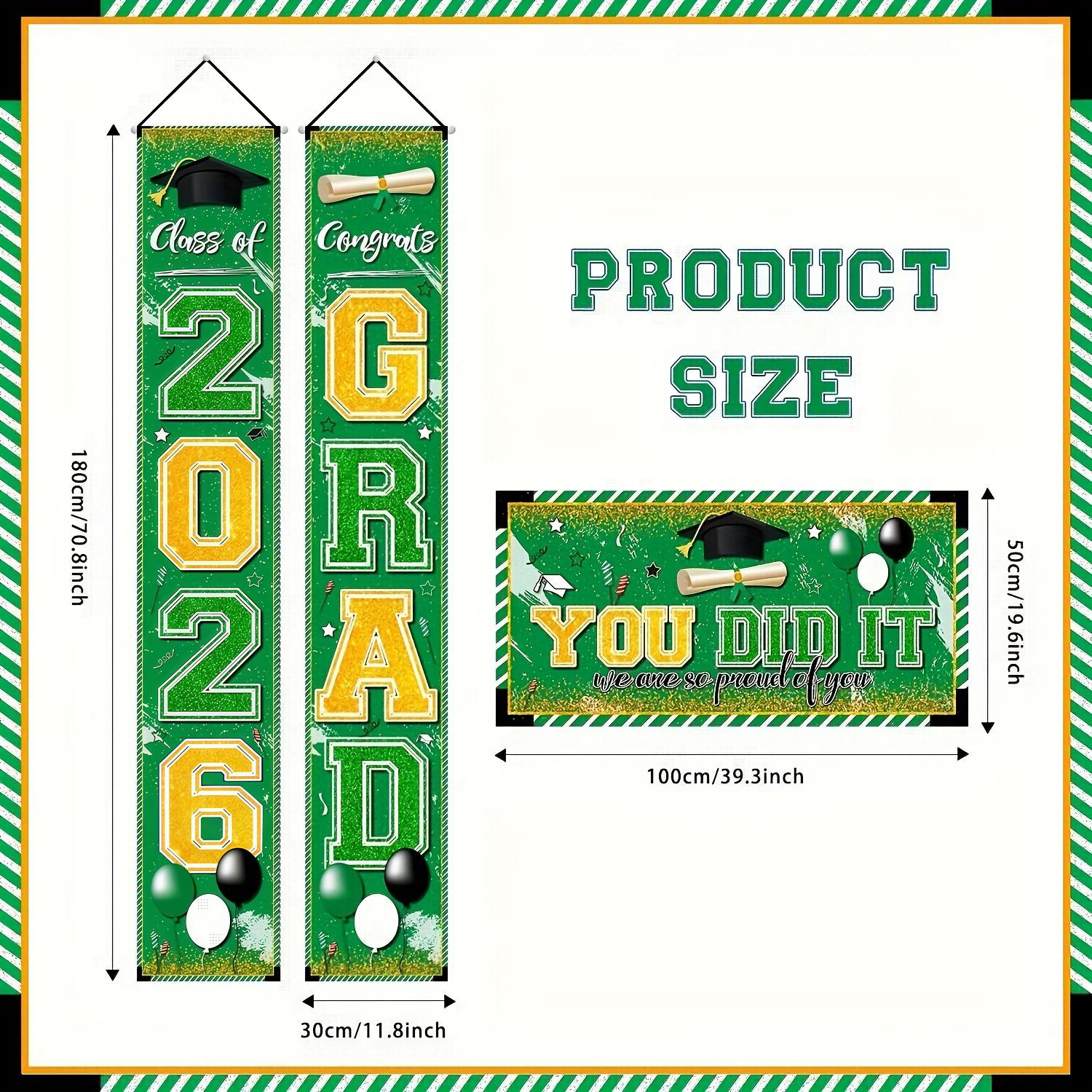 Congrat Class of 2026 Graduati - Party Banner Gold ulasan dan harga